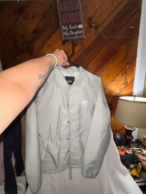 Vans Light Gray Windbreaker Coach Jacket